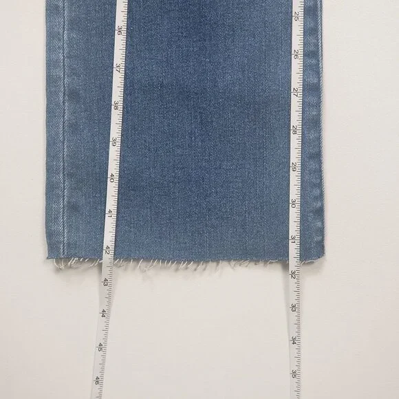 Madewell Taller Kick Out Crop Jeans Cherryville Wash Raw-Hem Womens 23TL [NJ434] - Picture 5 of 16